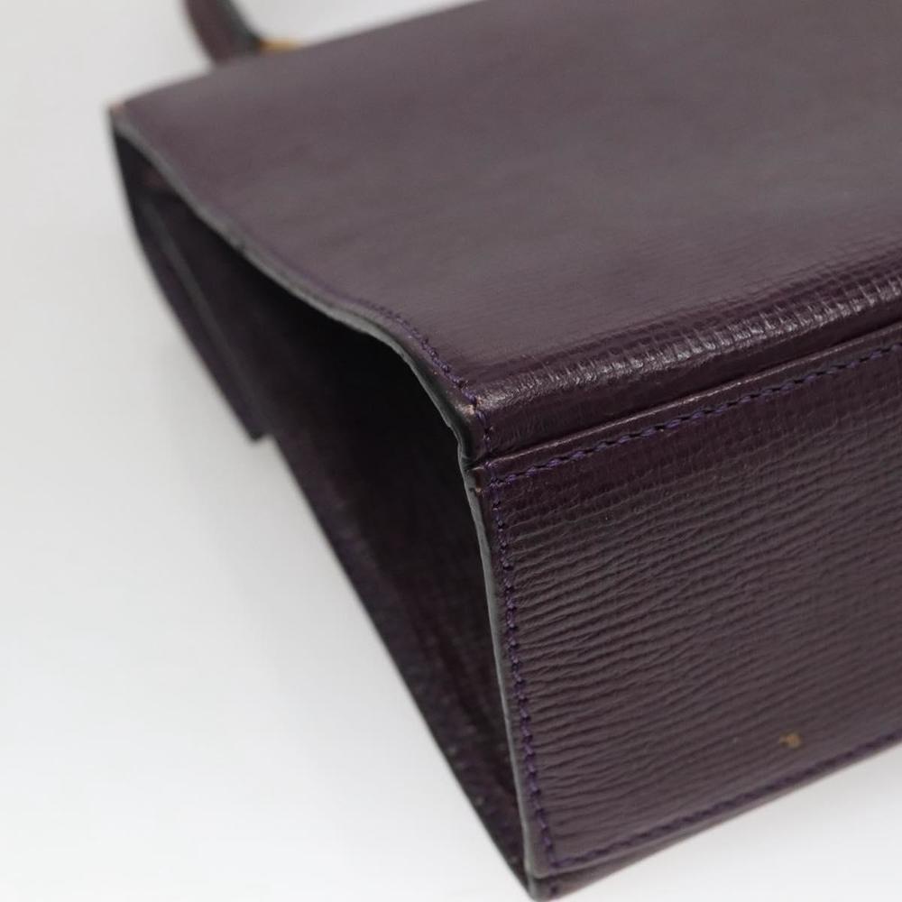 CELINE Hand Bag Leather Purple Auth 114282 - Picture 16 of 16